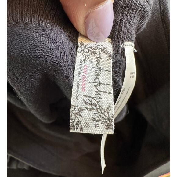 Intimately Free People Black Relaxed Pull On Beachy Straight Leg Pants Size XS - Picture 2 of 13